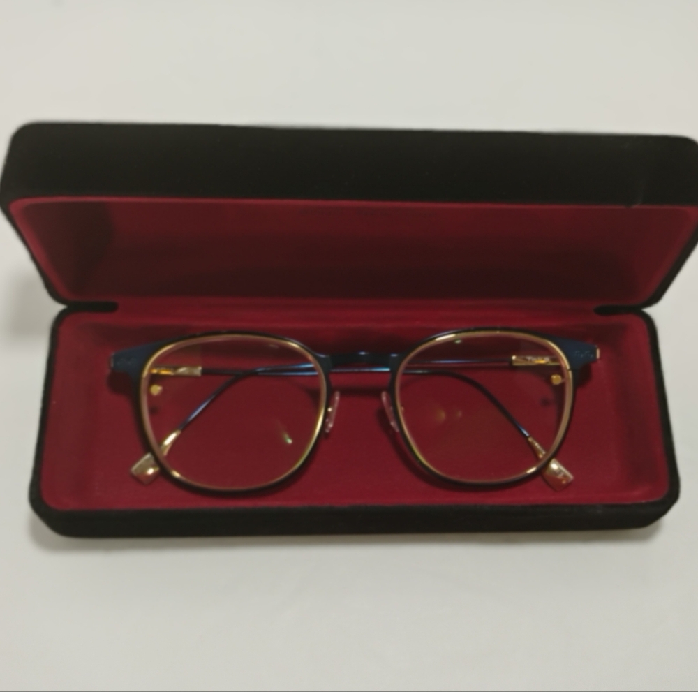 TEKA Prescription Eyeglasses 477 CCL.3 Blue Gold Metal 49-19-140 - Picture 3 of 7